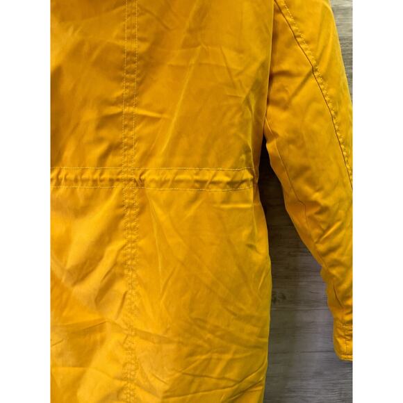 Abercrombie & Fitch Coat Womens XS Yellow Full Zip Sherpa Lined Faux Fur Parka - Picture 15 of 16